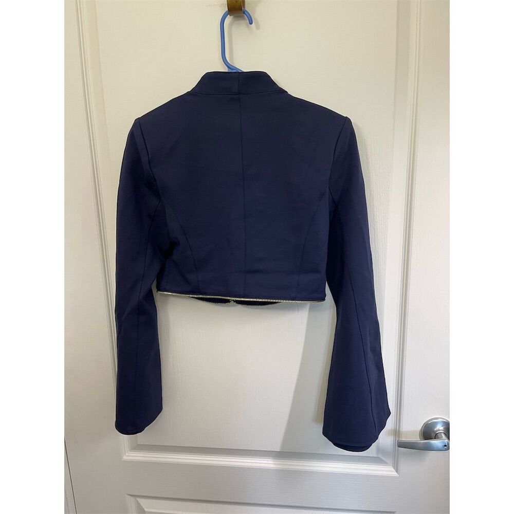 Iman Women's Blue Blazer Size S Long Sleeve can wear long or cropped (sku512) - Picture 9 of 10